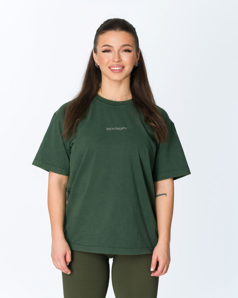 Tricou Oversize Sorra Washed Dark Green